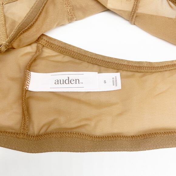 Auden Women's Mesh Triangle Bralette Racerback Brown Size Small - Picture 4 of 5